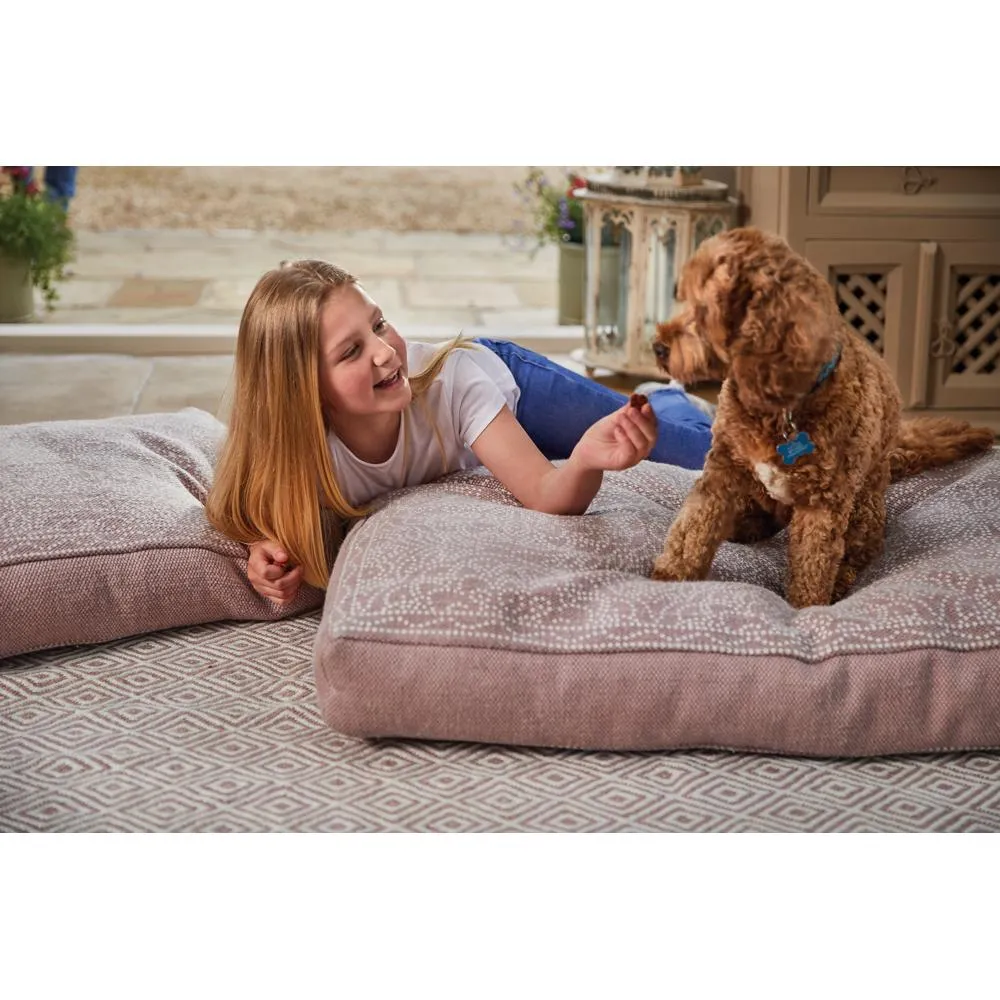 Pet Bed Dot Floral Rose