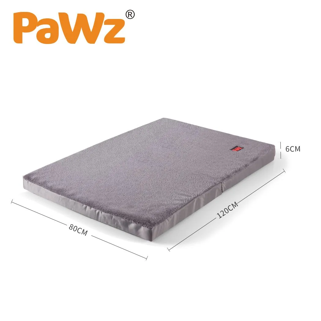 Pet Bed Foldable Dog Puppy Beds Cushion Pad Pads Soft Plush Black XXL