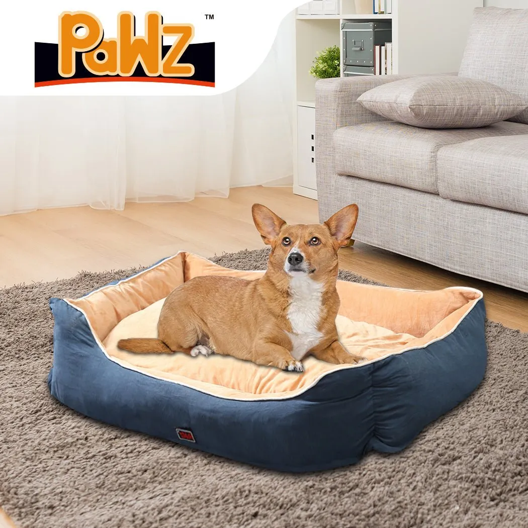 Pet Bed Mattress Dog Cat Pad Mat Puppy Cushion Soft Warm Washable L Blue