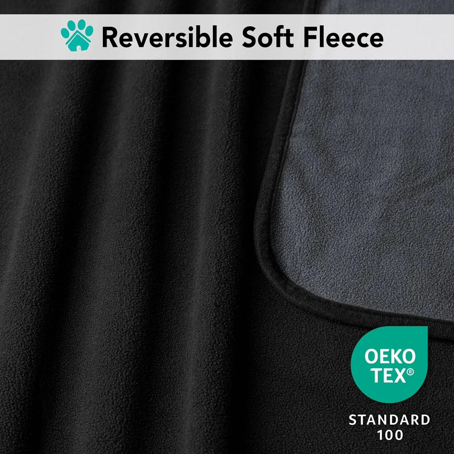 PetAmi Waterproof Dog Blanket for Medium Large Pets Dogs Cats, Pet Couch Cover Protector for Furniture, Reversible Washable Soft Fleece Cat Blanket for Bed Couch Sofa, 40x60 (Black/Gray)