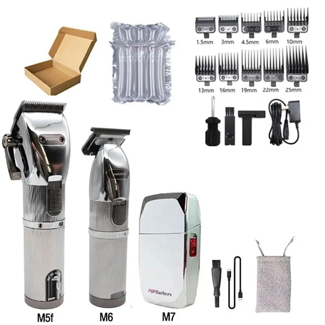 Professional Mens Hair Clipper and Trimmer - Pop Barbers P800, P700, P600 Hair Cutting Machine for Precision Finishing