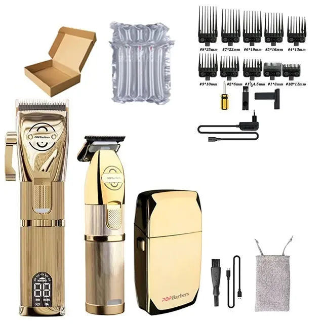 Professional Mens Hair Clipper and Trimmer - Pop Barbers P800, P700, P600 Hair Cutting Machine for Precision Finishing