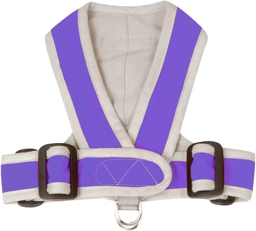 Precision Fit Nylon Step-in Adjustable Dog Harness in Teacup to 40 LBS Vest Easy On Adjustable XXXSmall Toy Puppies to Large Soft Walking Doggy Wrap Vest (1101) (XSmall - Purple)