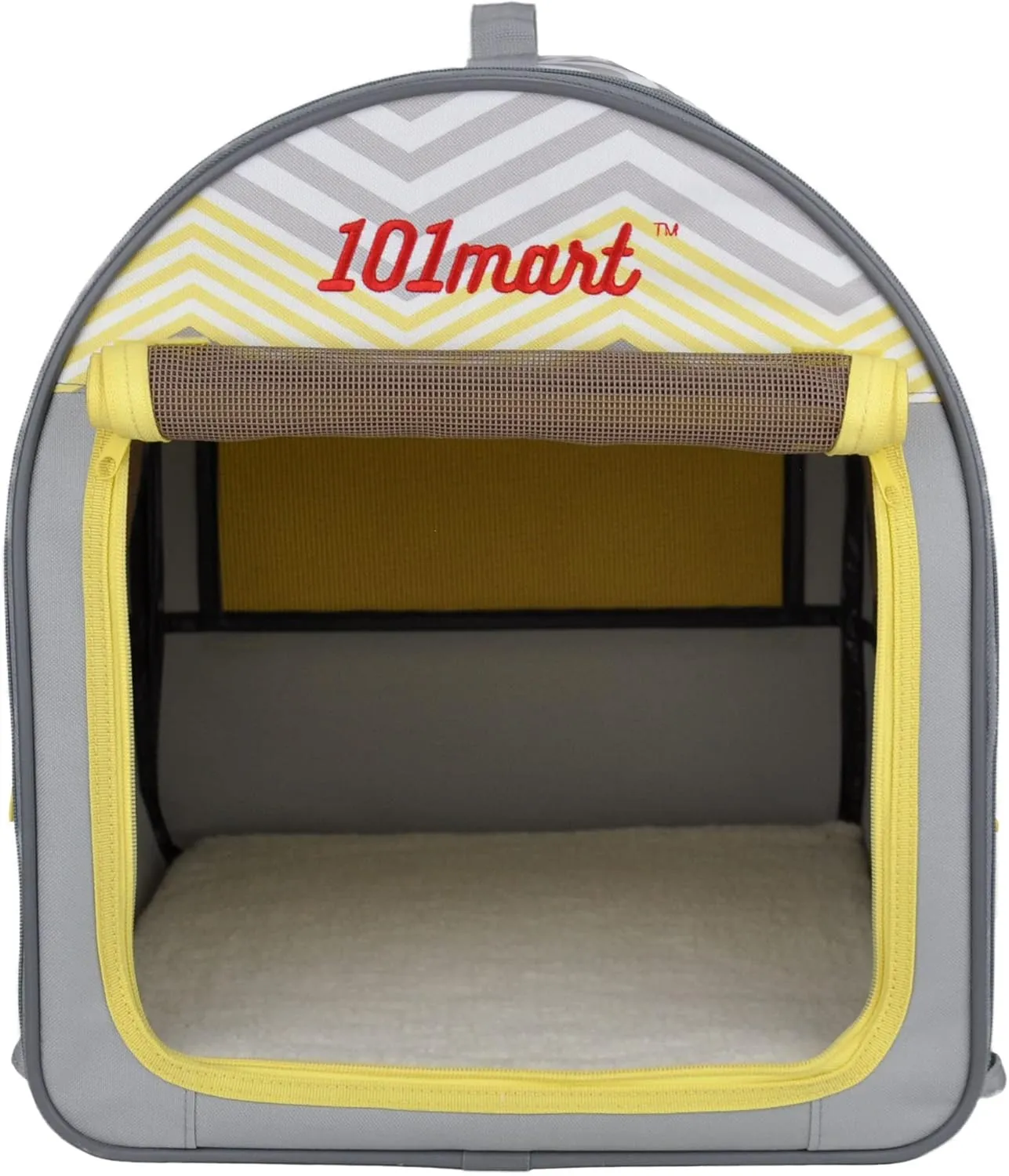 Premium Soft-Sided Foldable Small Size Pet Crate | Portable Pet Kennel for Home and On The Go | Made from Durable Water-Resistant Canvas Fabric | Perfect for Indoor and Outdoor Use