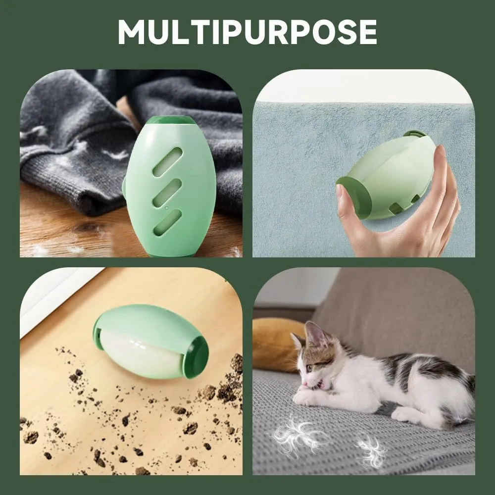 Reusable Silicone Lint Roller, 2025 Upgraded Washable Sticky Roller Powerful Adhesion for Pet Hair and Dust Removal, Portable Home Travel Lint Roller for Clothes Bed Sofa (1, Green)