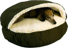Snoozer Classic Poly-Cotton Cozy Cave Pet Bed, Small, Olive