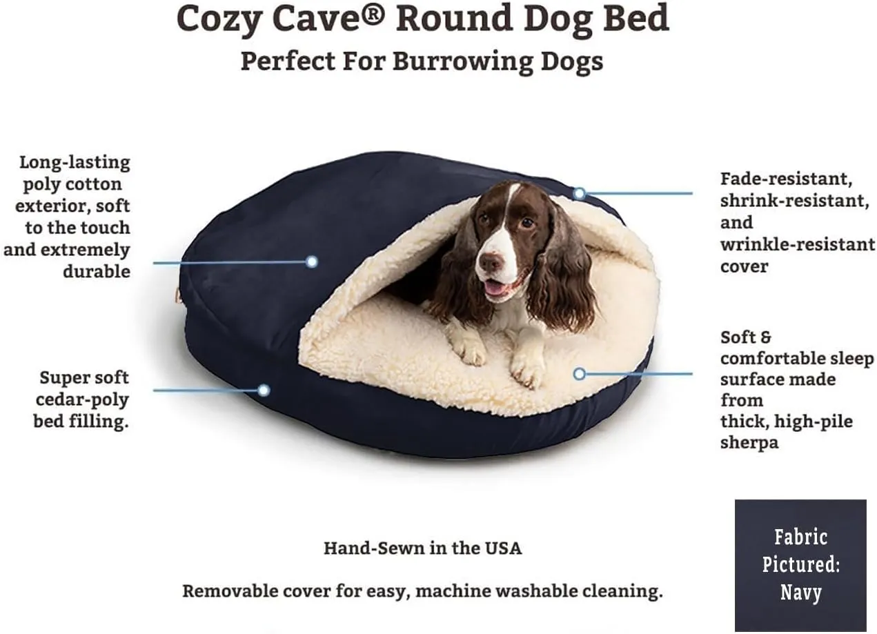 Snoozer Classic Poly-Cotton Cozy Cave Pet Bed, Small, Olive