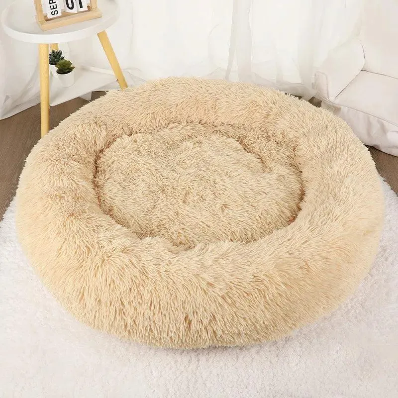Snuggle Up Donut Round Basket Pet Bed