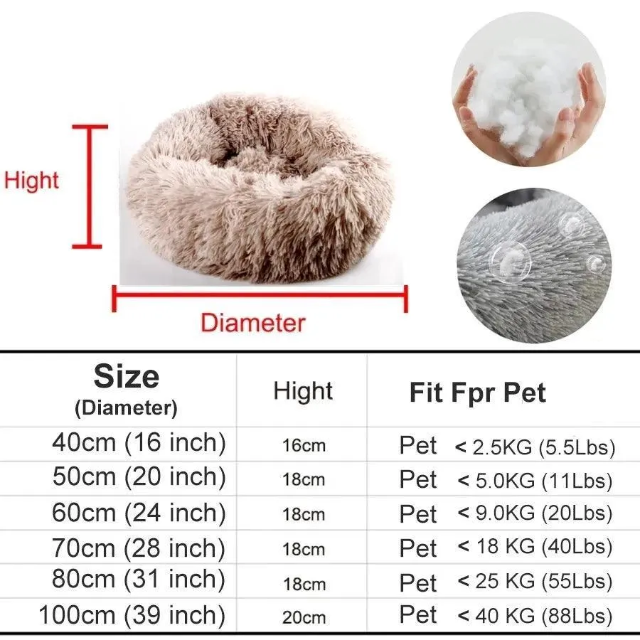 Snuggle Up Donut Round Basket Pet Bed