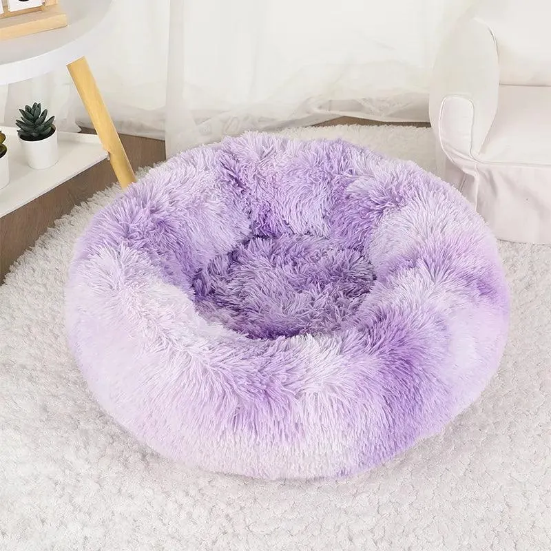 Snuggle Up Donut Round Basket Pet Bed