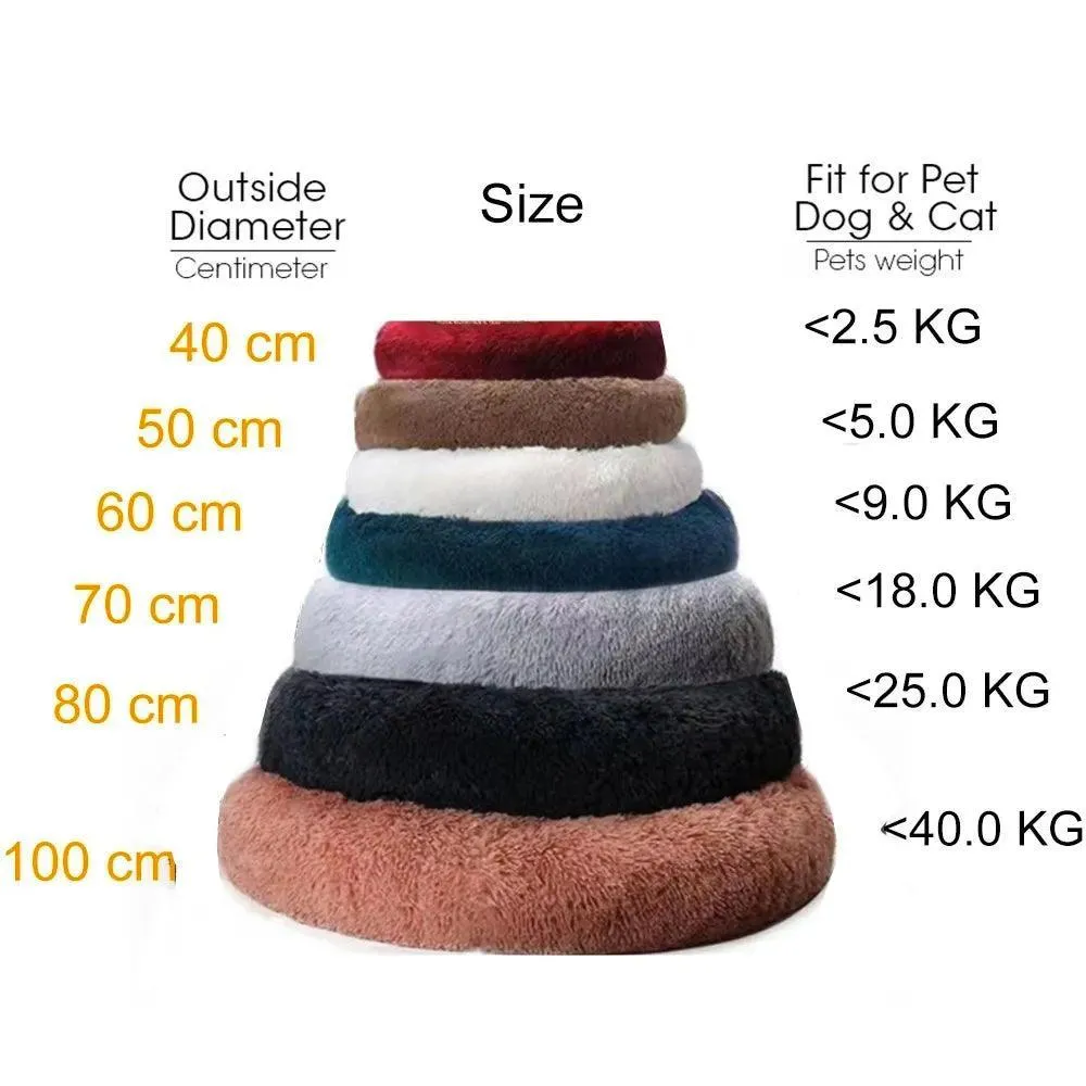 Snuggle Up Donut Round Basket Pet Bed