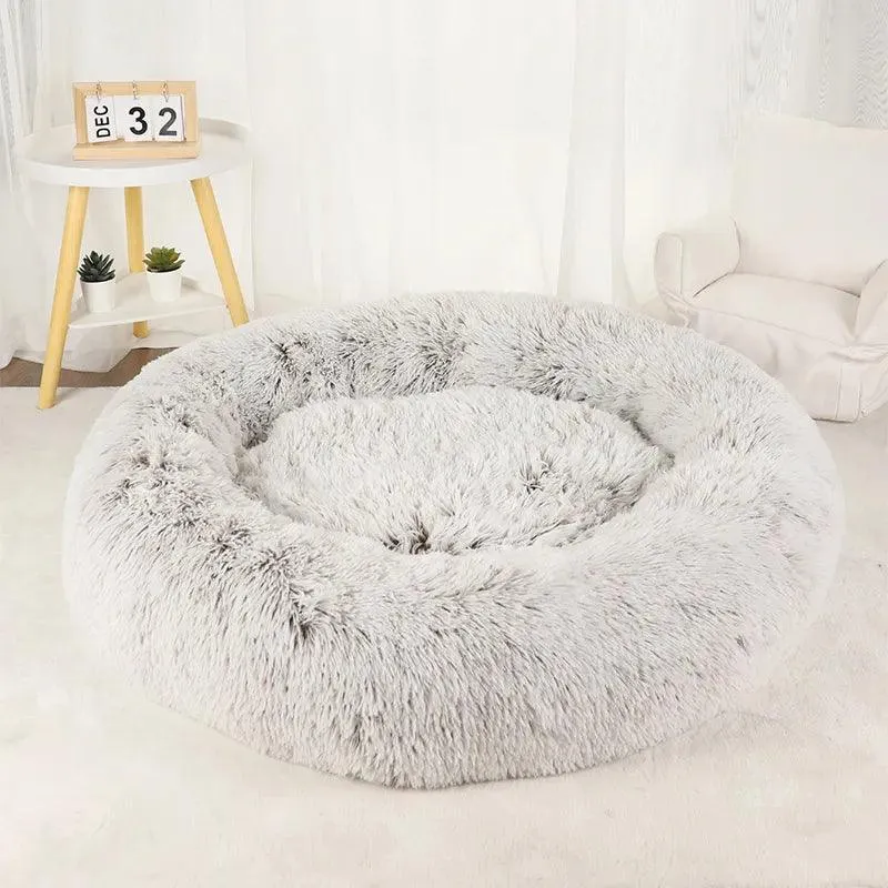 Snuggle Up Donut Round Basket Pet Bed