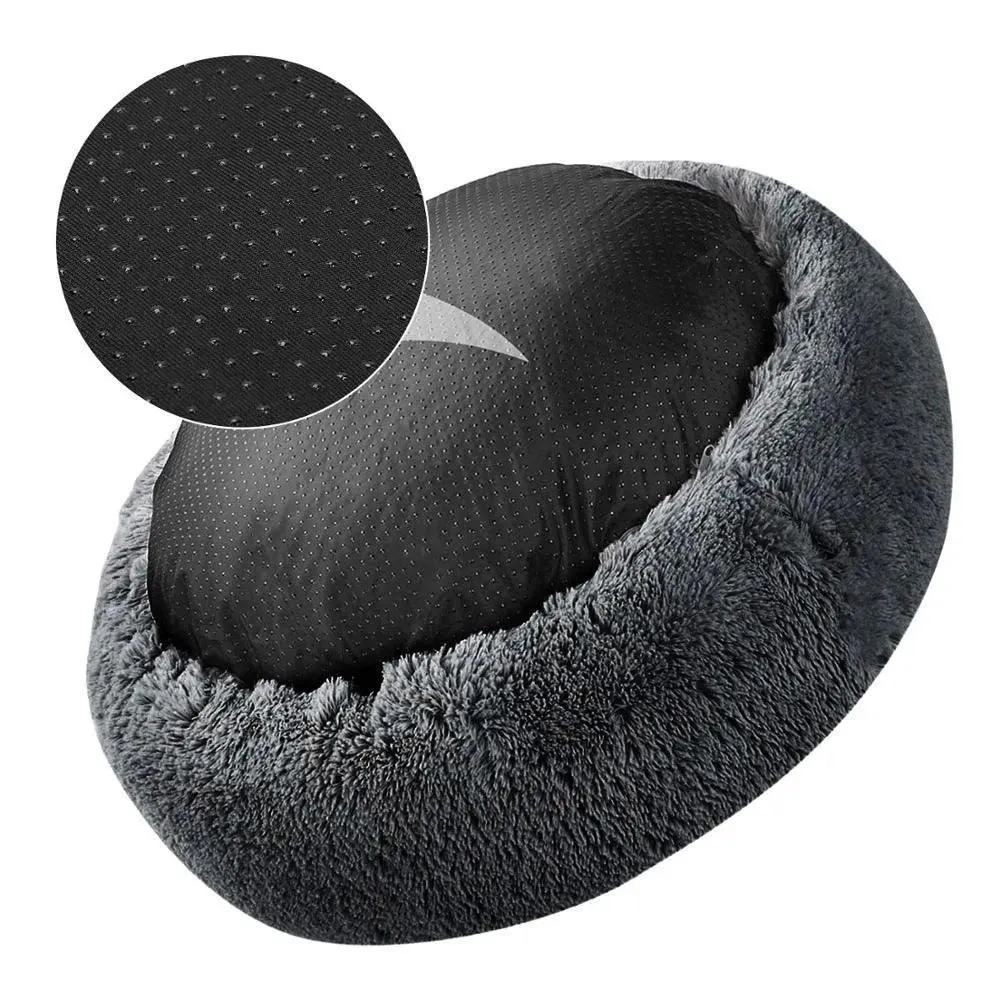 Snuggle Up Donut Round Basket Pet Bed