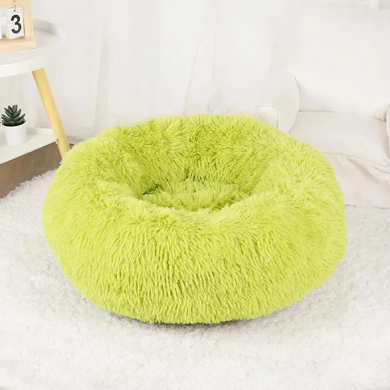 Snuggle Up Donut Round Basket Pet Bed