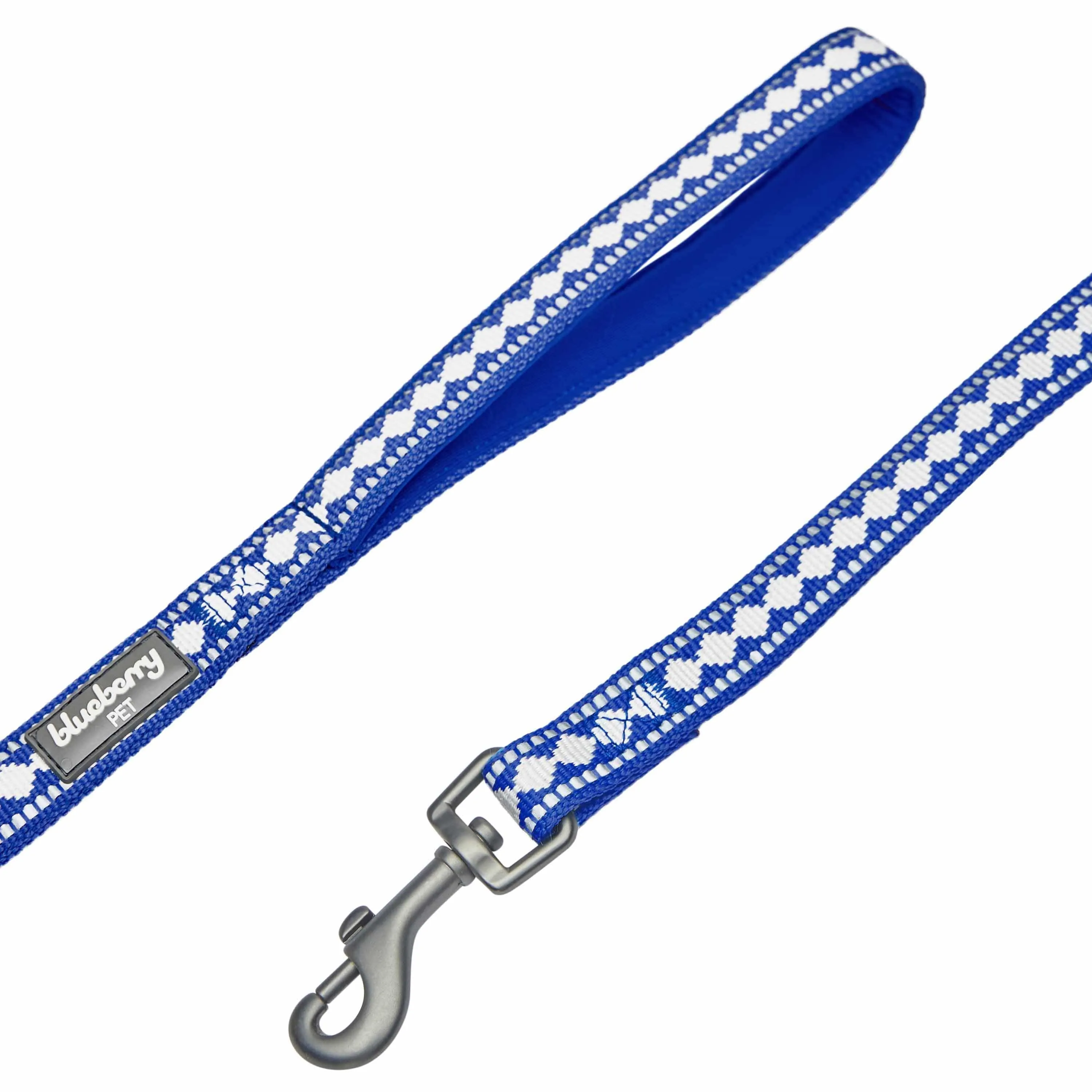 Soft 3M Reflective Jacquard Dog Leash with Neoprene Padded Handle