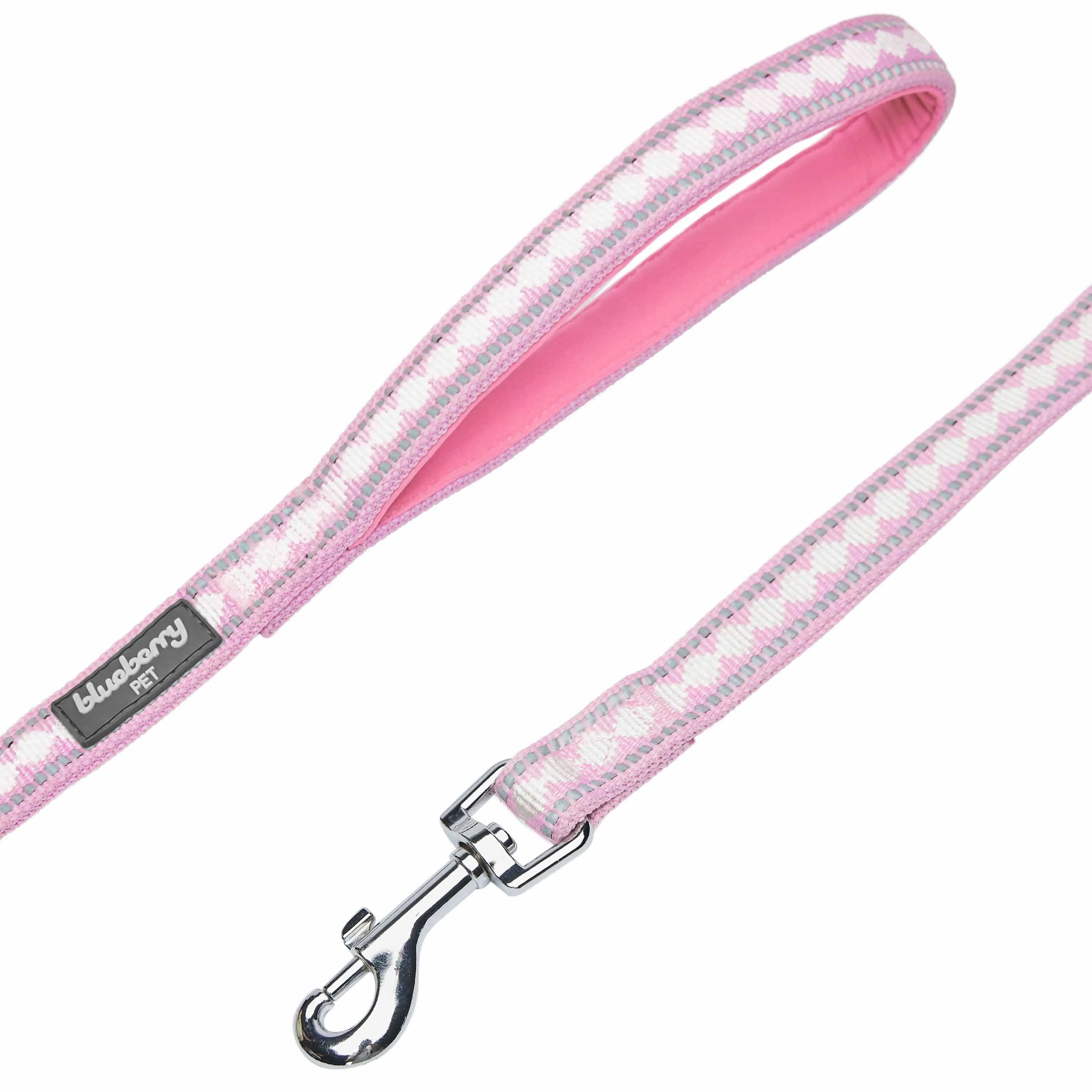 Soft 3M Reflective Jacquard Dog Leash with Neoprene Padded Handle