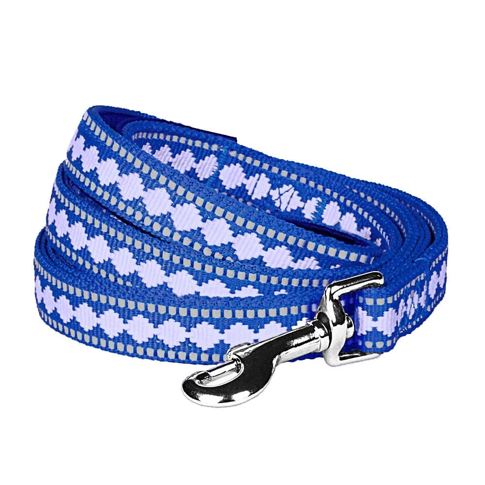 Soft 3M Reflective Jacquard Dog Leash with Neoprene Padded Handle