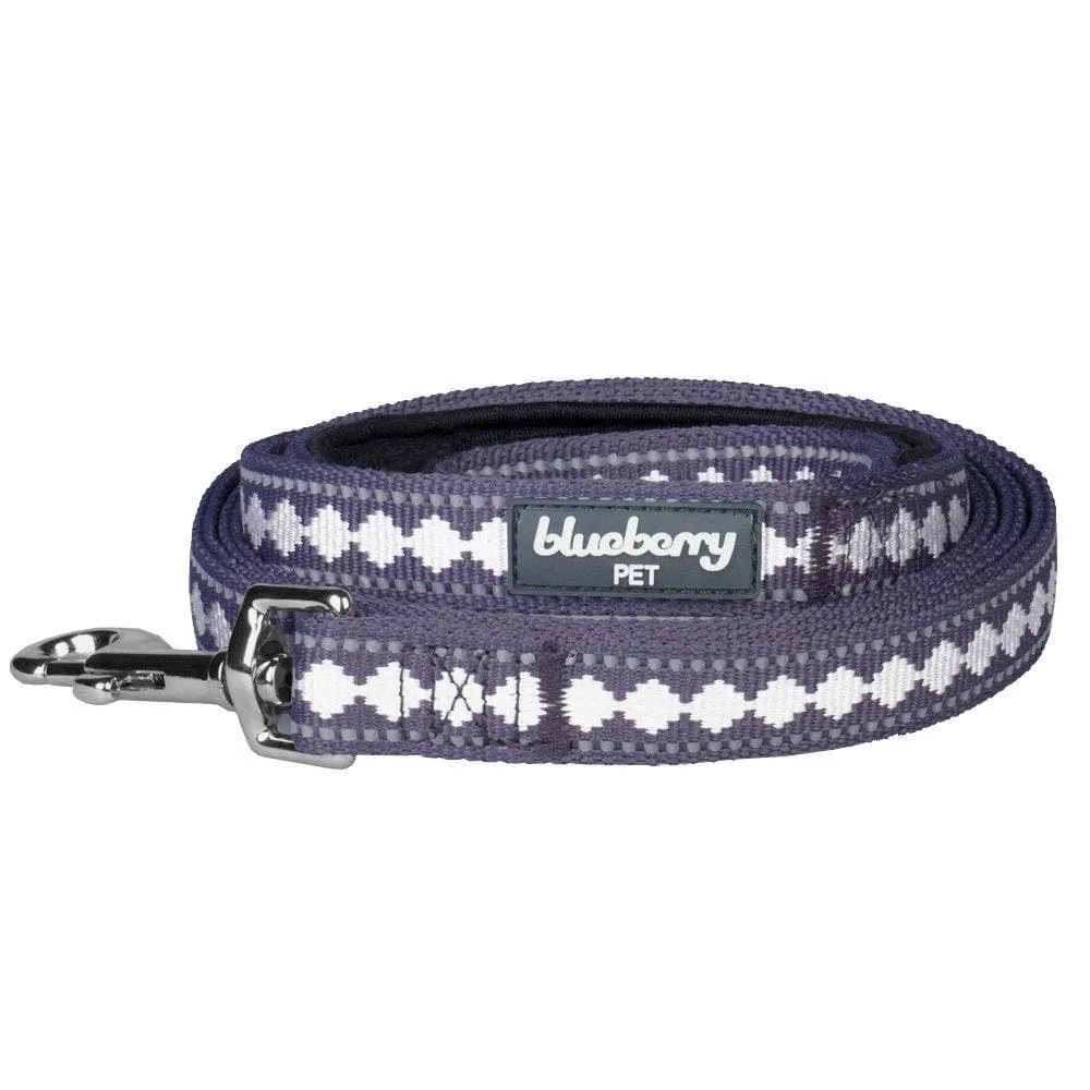 Soft 3M Reflective Jacquard Dog Leash with Neoprene Padded Handle