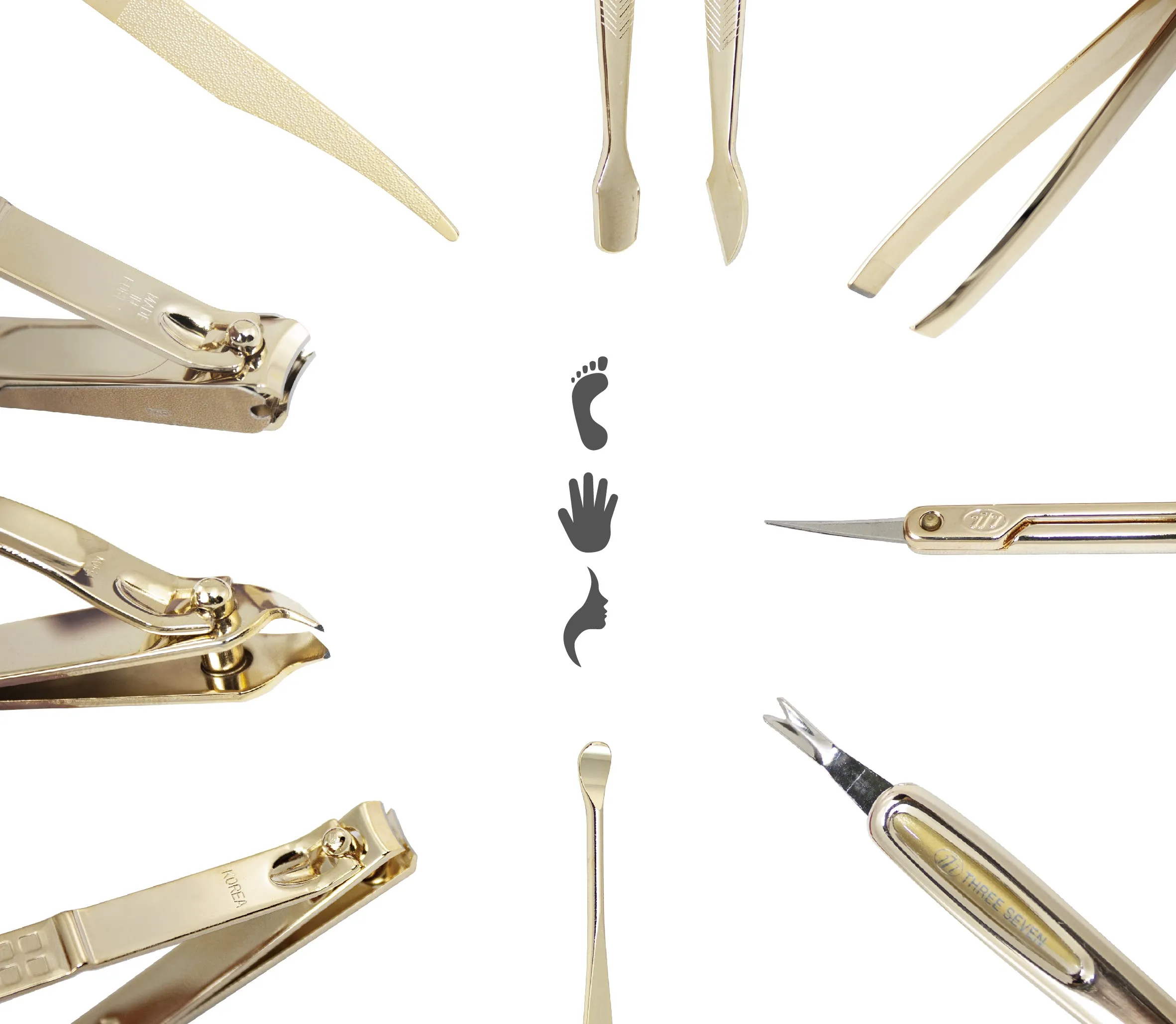 Three Seven, Nail Clipper Set 9pcs TS-636XG, MADE IN KOREA, Free shipping (Excluding HI, AK)