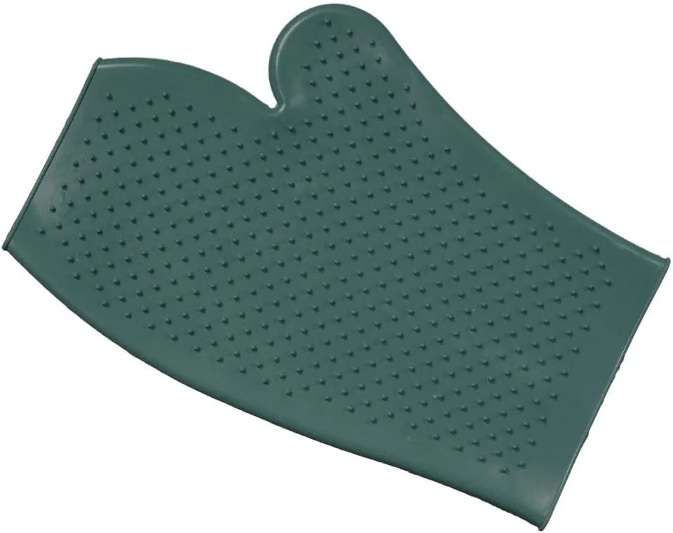 Tough 1 Rubber Grooming Gloves, Hunter Green